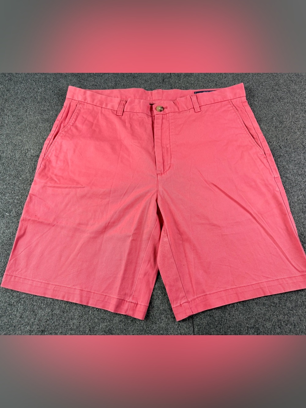 Vineyard Vines Breaker Short Mens Flat Front 9" Shorts Size 36 Pink